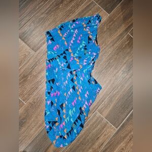 Mara Hoffman Dress Size 8 One Shoulder Sheath Mini Dress Printed Silk Geo Side